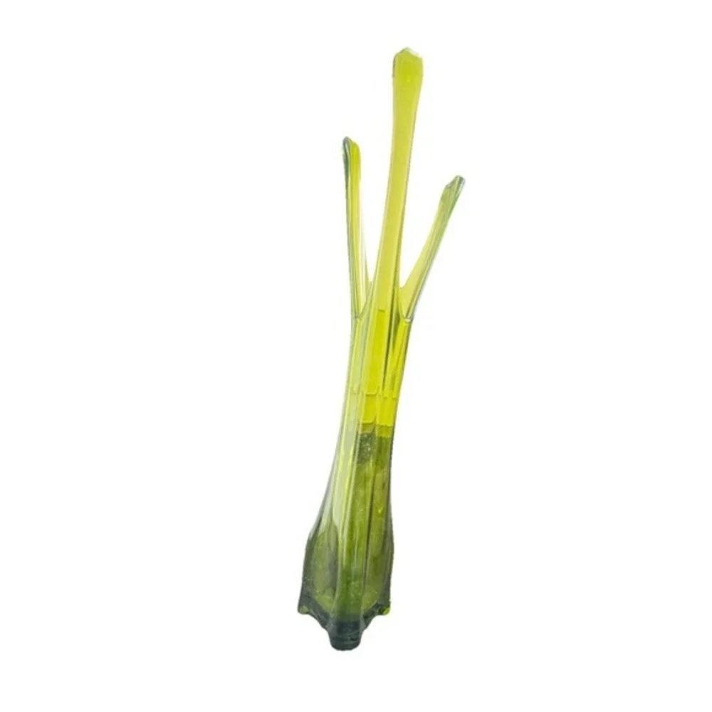 Vintage Viking Green Glass Swung Vase  27